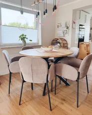 Set of 2 Dining Chairs ALBEE Pink_1005771