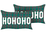 Dekokissen 2er Set JOYCANDY 30 x 50 cm Grün Weihnachtsmotiv_946864