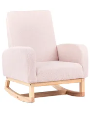 Kids Rocking Chair NORBY Boucle Pastel Pink_989259