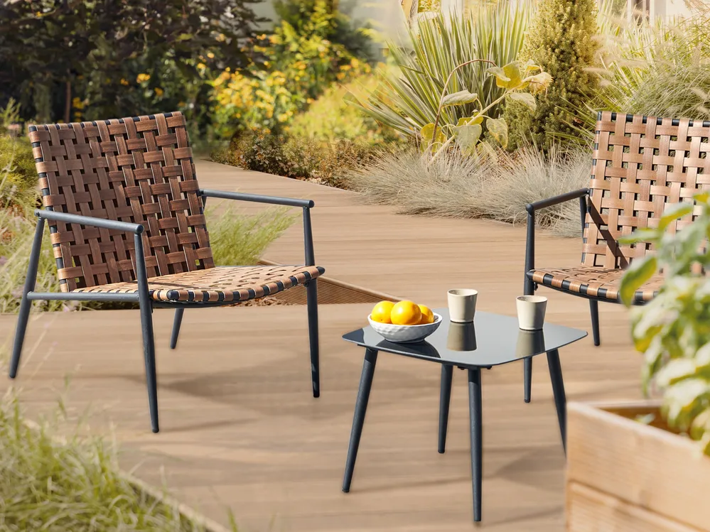 Bistro Set ZIRIA Polyrattan Braun_944215