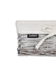 Lot de 5 paniers ELLA Bois de saule Gris 50/86 L_939867