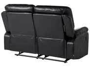 Sofa Set manuell verstellbar 6-Sitzer BERGEN Kunstleder Schwarz_1060583