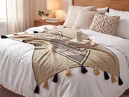 Kuscheldecke THUMKI Stoff 130 x 170 cm Beige_834488