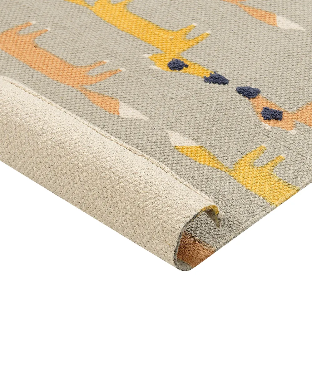 Kinderteppich BANKGO Grau 80 x 150 cm Baumwolle_866780