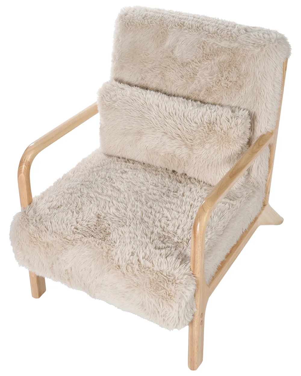 Sessel SKOVDE Webpelz Hellbeige_1018525