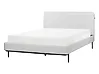 Bett mit Lattenrost Stoff CORIO 140 x 200 cm Hellgrau