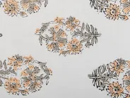Throw Cushion SATIVUS 45 x 45 cm Cotton Orange Floral Pattern_839150