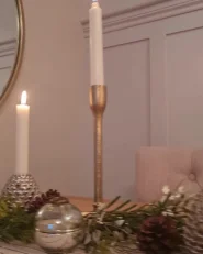 Kerzenständer 3er Set LIWUNG 27/33/38 cm Metall Gold_990420