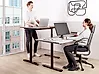 Schreibtisch elektrisch höhenverstellbar DESTINAS 120 cm x 72 cm Grau / Schwarz