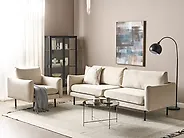 Sofa Set 4-Sitzer VINTERBRO Samtstoff Hellbeige_1183792