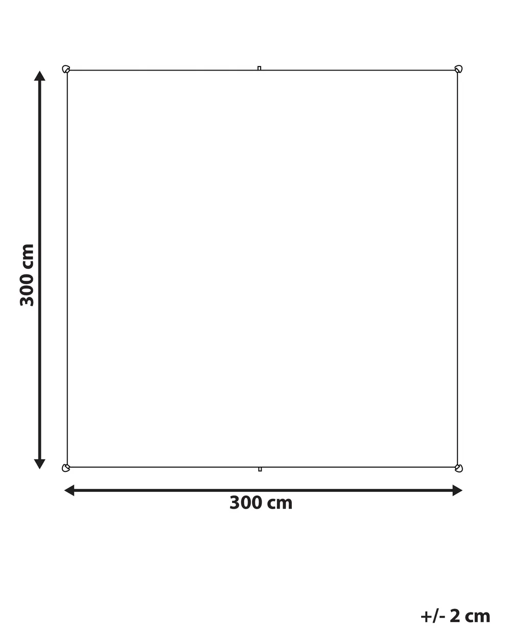 Sonnensegel LUKKA 300 cm 300 cm Cremeweiß_813071