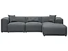 Corner Sofa DOLVA Fabric Dark Grey Left Hand