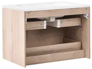 Wandmontierter Waschbeckenunterschrank mit Waschbecken VITA Hellbraun_1019736