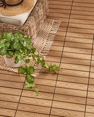 Terrassenfliesen ATESSA Holz- Plastik- Verbundstoffe (WPC) Hellbraun_966720