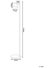 Floor Lamp CORBONES Adjustable Metal Black_740401