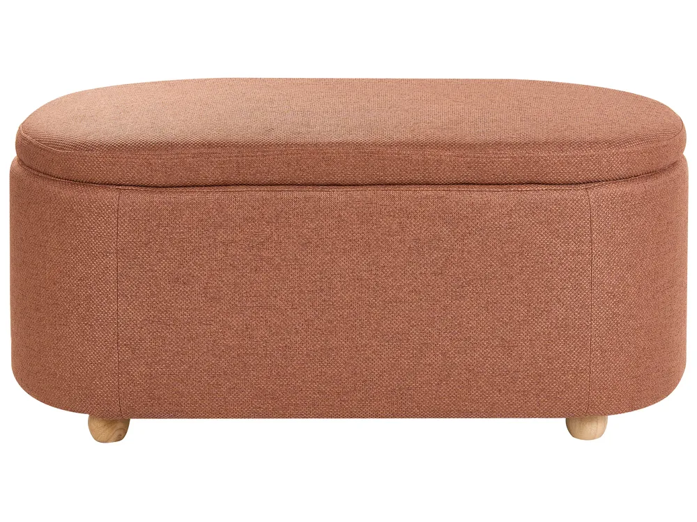 Polsterbank mit Stauraum HAYWARD Stoff 98 cm Goldbraun_1057873