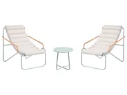 Lounge Set mit Tisch 2-Sitzer PASTO Metall Mintgrün_1057502