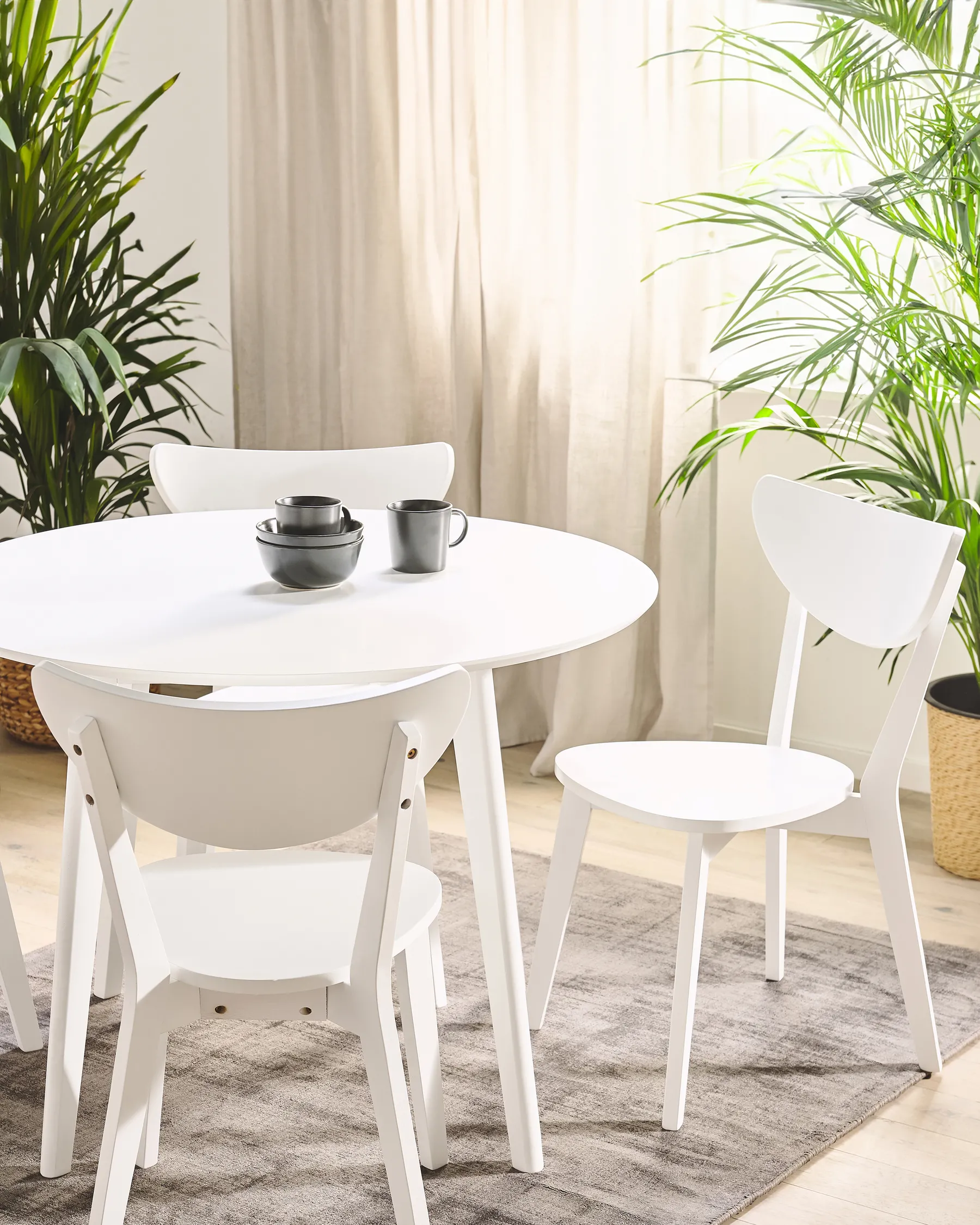 Set of 2 Dining Chairs ROXBY White_792013