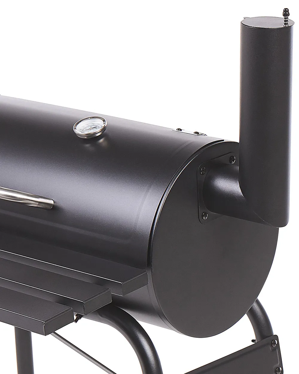 Charcoal BBQ Grill KATLA with Smoker Metal Black_820699