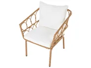 Bistro Set FERLA Polyrattan Hellbraun_1079356