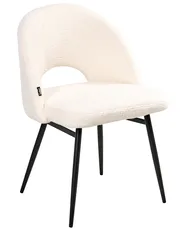 Esszimmerstuhl 2er Set ONAGA Bouclé Weiß_877460