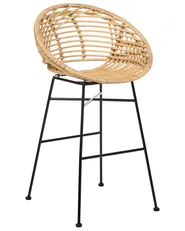 Set mit 2 Barstühlen WINDOM Rattan Naturfarben_1072224