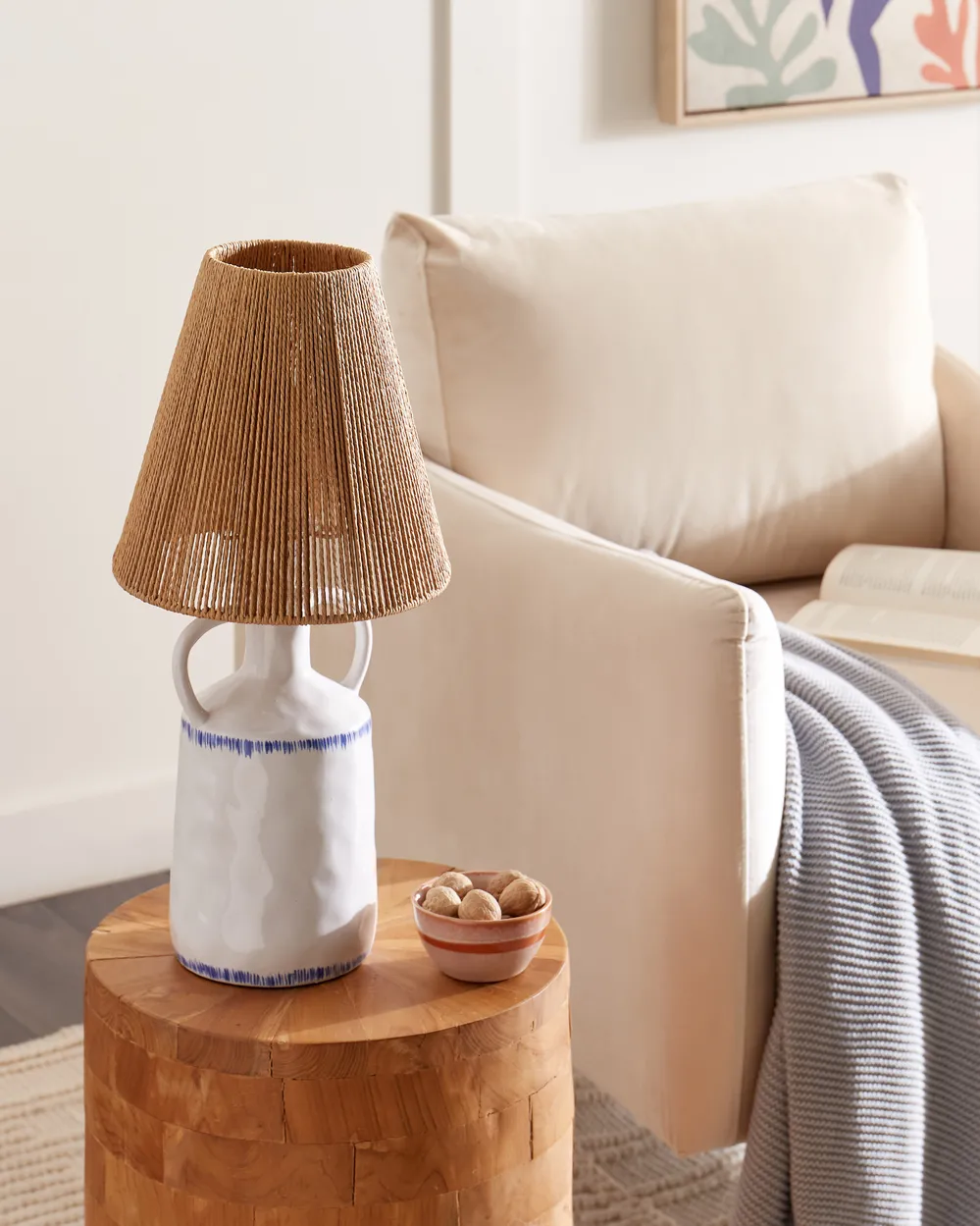 Tischlampe LARISSOS Keramik Weiß_897314