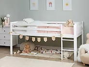 Mid Sleeper Bed Wood PEIPIN 90 x 200 cm (EU Single) White_1173933