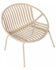 Gartenstuhl 2er Set CASPERIA mit Fußstütze Hellbeige_1032439
