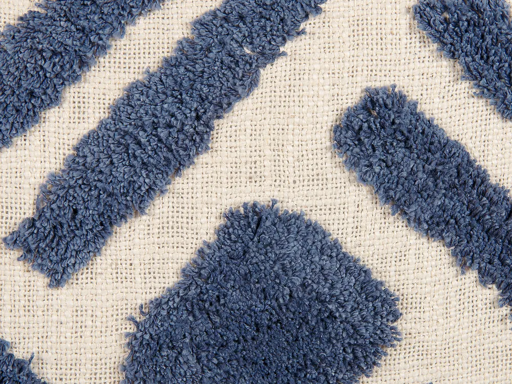 Dekokissen 2er Set JACARANDA 45 x 45 cm Baumwolle Blau Geometrisches Muster_838689