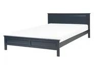 Bed Pine Wood OLIVET 140 x 200 cm (EU Double) Dark Blue_734503