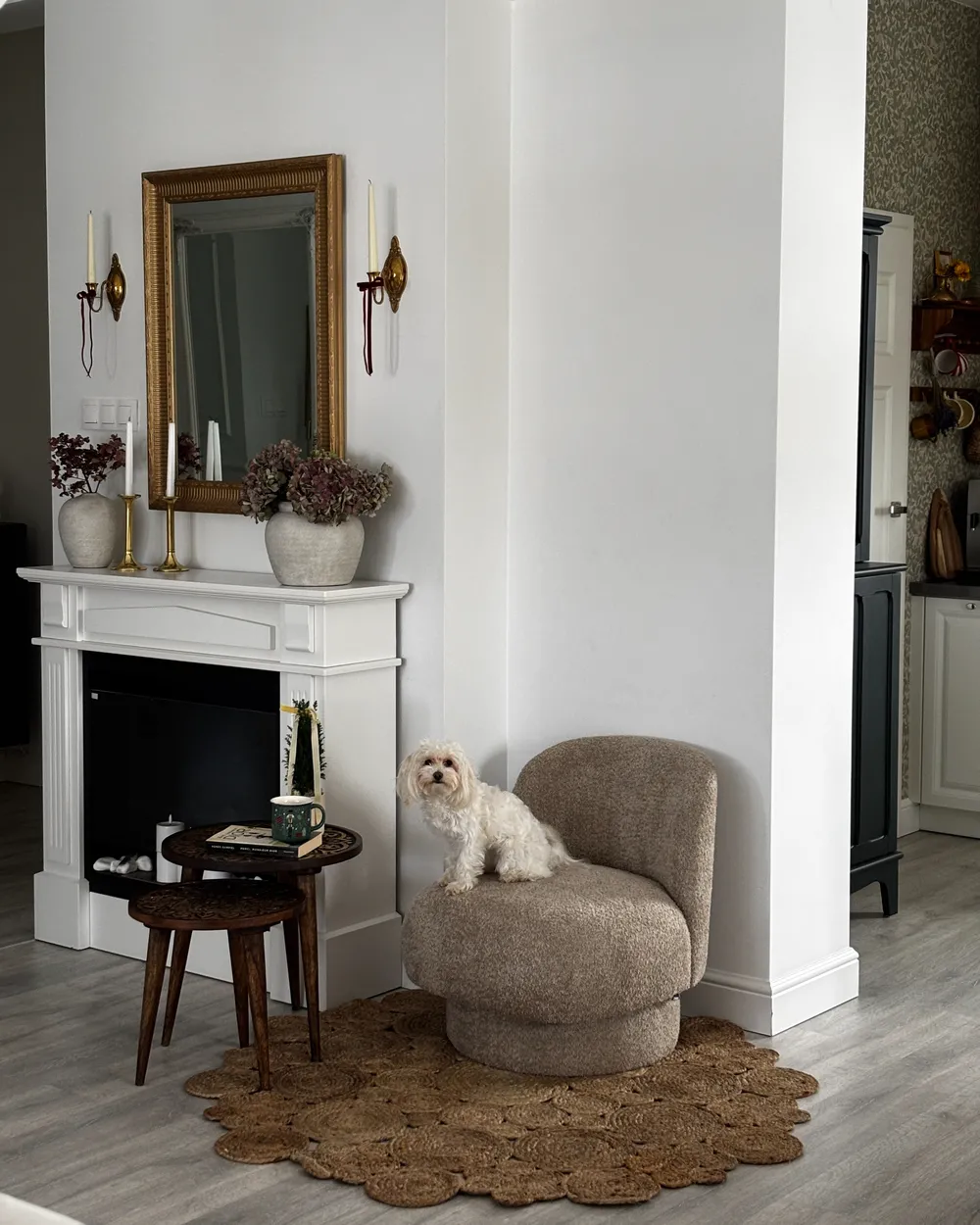 Swivel Armchair AYLO Boucle Taupe_1052583