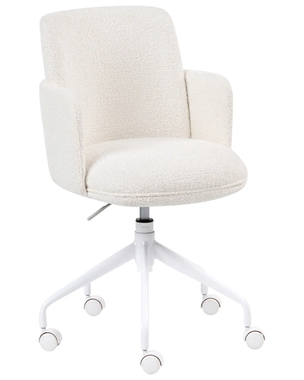 Bürostuhl DRYDEN Bouclé Cremeweiß_1060368