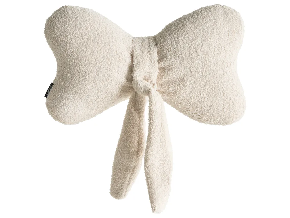Dekokissen 3er Set WINTERLAND 30 x 35 cm 45 x 25 cm Bouclé Hellbeige Weihnachtsmotiv_1033015