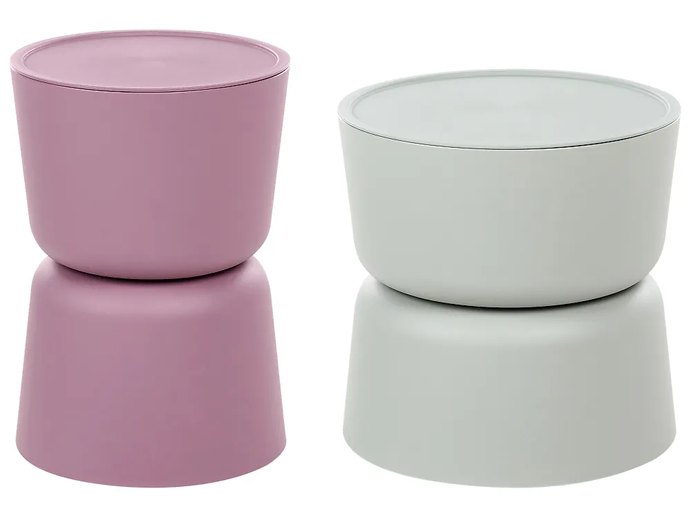 Set van 2 bijzettafels met opbergruimte ATACAMA 32/40 cm 32/40 cm Paars Groen