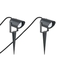 Outdoor Erdspießstrahler 2er Set LUSSA LED Schwarz_1103855