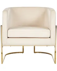 Sessel SIRKKA Samtstoff Hellbeige_872169