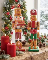 Dekofiguren 2er Set GRANSJON 35 cm Nussknacker Orange_1027138