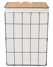 Wäschekorb MIRISSA Metall Schwarz 72 L_939714