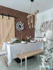 Künstlicher Weihnachtsbaum mit Schnee TOMICHI 210 cm Weiß_844630