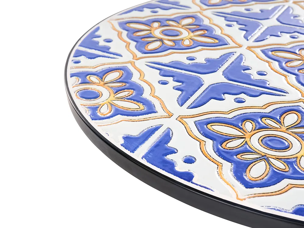 Bistro Table SIPONTO 60 cm 60 cm Metal White/ Blue_1155818