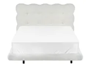 Bett mit Lattenrost Bouclé SOULISSE 120 x 200 cm Cremeweiß_1129906