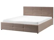 Bett mit Stauraum MASSOGNES Bouclé Taupe 160 x 200 cm_1030466