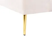 Halbrundes Sofa 4-Sitzer MOSS Samtstoff Hellbeige_851379