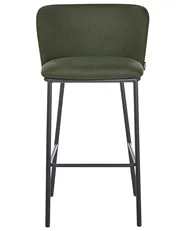 Set of 2 Bar Chairs MINA Dark Green_925945