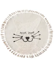 Kinderteppich ETSERI Beige ø 120 cm Baumwolle_906783
