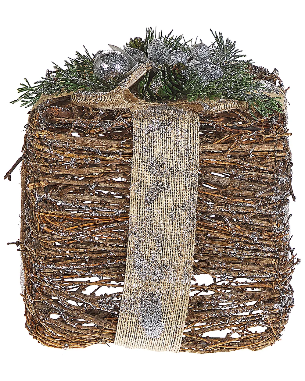Weihnachtsdekoration 2er Set INARI 28/21 cm Weihnachtsgeschenke Silber_787426