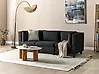 Modulsofa 3-Sitzer UNSTAD Stoff Schwarz