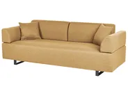 Sofa 3-Sitzer SOKNA mit Tischen Stoff Gelb_952859