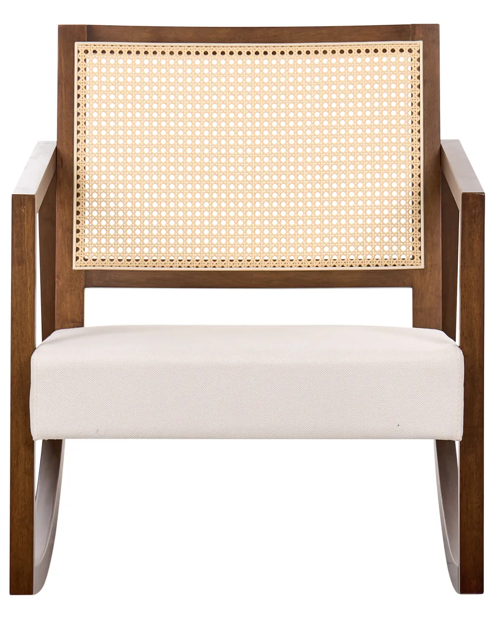 Schaukelsessel LEIDY Holz Braun / Hellbeige_1070663